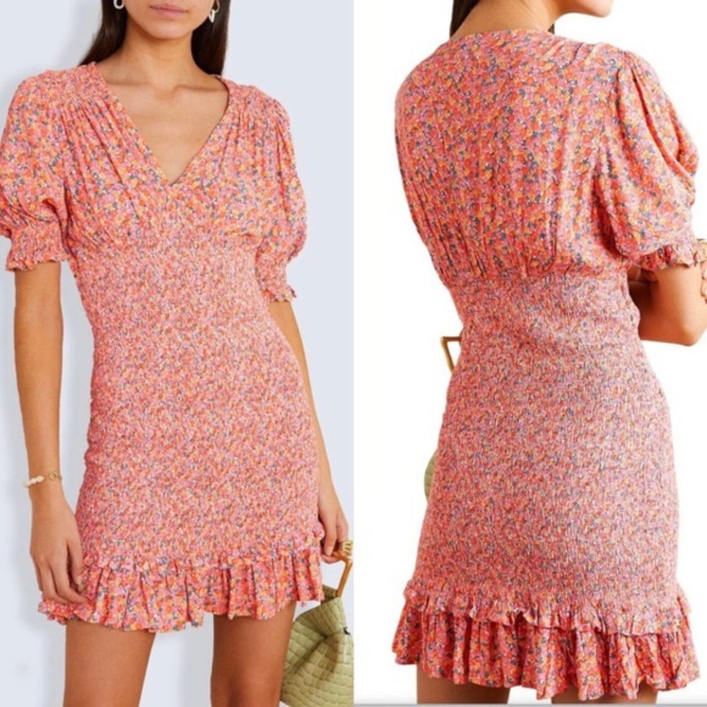 Margherita Mini Dress Mathiola Floral Pink